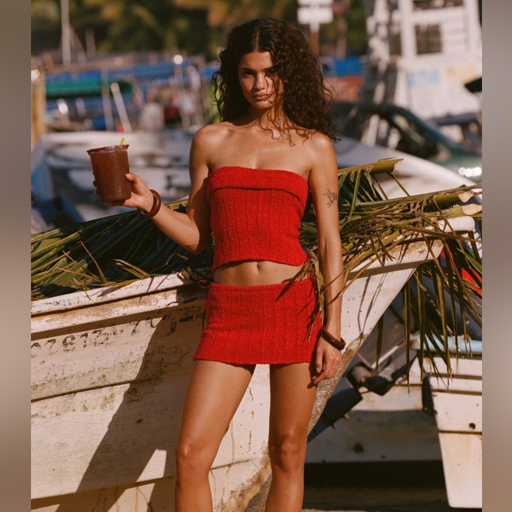 tanis boucle top and tanya skirt